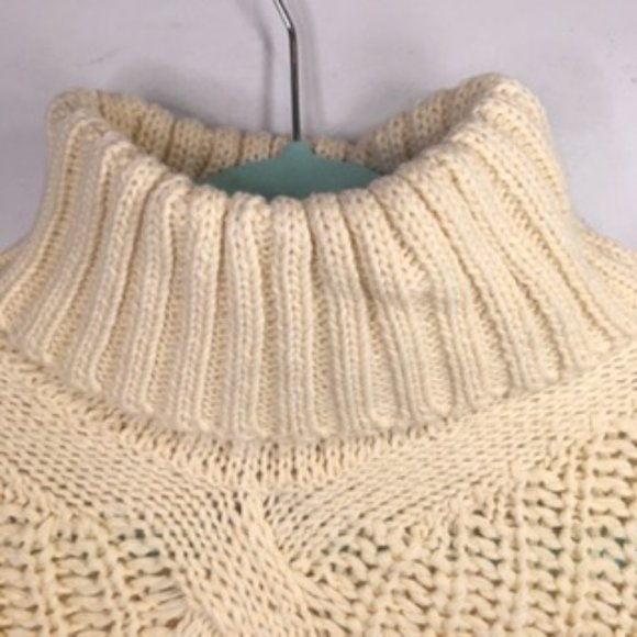 ASOS Chunky Oversized Turtleneck Sweater Beige - Picture 4 of 6